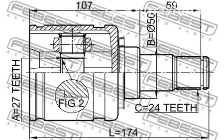 Запчасти и расходники - ШРУС внутренний левый к-кт 27x50x24 Toyota Camry 06-11 FEBEST 0111GSV40LH