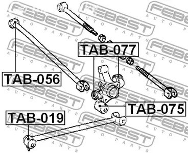 Spare Parts and Consumables - С/блок задней цапфы Febest TAB077