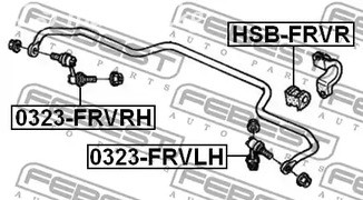 Spare Parts and Consumables - Тяга стабилизатора заднего левая Honda FRV BE1 1.7i 04> FEBEST 0323FRVLH