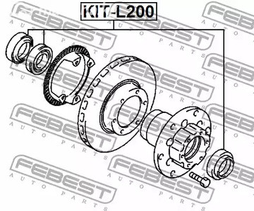 Spare Parts and Consumables - К-кт подшипника ступ. пер. Mitsubishi Pajero all 83-00 FEBEST KITL200