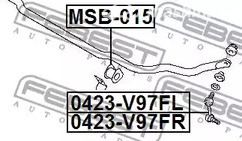 Spare Parts and Consumables - Рычаг стабил-ра перед RH Febest 0423V97FR