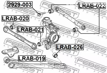 Spare Parts and Consumables - С/блок заднего рычага Febest LRAB020