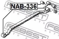 Авто тетиктер жана сарптоолору - Сайлентблок задней рессоры Nissan Cabstar 06> FEBEST NAB336