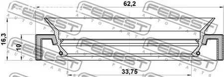 Spare Parts and Consumables - Сальник дифференциала 35x62x10/16.3 Suzuki GrandVitara/Vitara 1.3-2.5/2.0TD