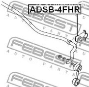 Авто тетиктер жана сарптоолору - Втулка заднего стабилизатора d16 Audi A6 Avant (4F5) 2005-2011 FEBEST ADSB4