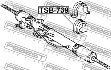 Запчасти и расходники - Проставка рулевой рейки Toyota Land Cruiser 96-02 FEBEST TSB739