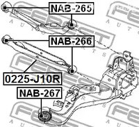 Запчасти и расходники - Сайлентблок рычага зад.поперечн.Nissan Qashqai 06>/X-TRAIL T31 07> FEBEST N