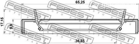 Spare Parts and Consumables - Сальник привода38X65X10X17 Lexus RX300,330,350 98-09 FEBEST 95HBY38651017C