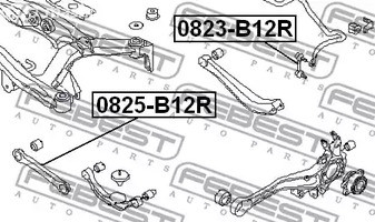 Запчасти и расходники - Тяза задняя поперечная FEBEST 0825B12R