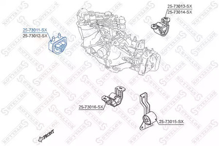 Spare Parts and Consumables - Подушка ДВС передняя правая MКПП Daewoo Lanos 97> STELLOX 2573011SX