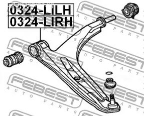 Авто тетиктер жана сарптоолору - Рычаг передний правый Honda City LI 98-03 FEBEST 0324LIRH