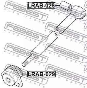 Авто тетиктер жана сарптоолору - Сайлентблок прод. тяги задн.нижн Land Rover FEBEST LRAB028