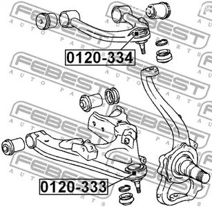 Запчасти и расходники - Опора шаровая переднего нижнего рычага FEBEST 0120333