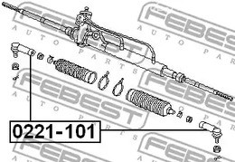 Запчасти и расходники - Наконечник рулевой Nissan Almera N16/Tino V10/Maxima QX A32/A33 00> FEBEST