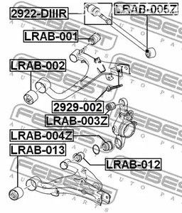 Spare Parts and Consumables - Сайлентблок зад. подв.рычага нижн. зад. Range Rover Sport 3.0-5.0 05> FEBES