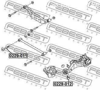 Spare Parts and Consumables - Болт-эксцентрик Nissan Serena 99-05 FEBEST 0229012