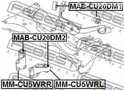 Запчасти и расходники - Сайлентблок заднего дифференциала Mitsubishi Outlander Cu 02-06 FEBEST MABC