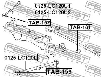 Запчасти и расходники - Сайлентблок рычага заднего продольногоToyota Land Cruiser/ Prado 120 02-09