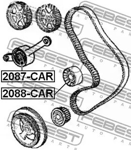 Авто тетиктер жана сарптоолору - Ролик обводной ремня ГРМ Chrysler PT Cruiser/Voyager 2.4 95> FEBEST 2088CAR
