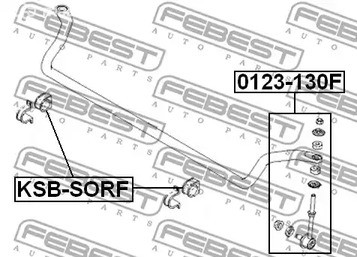 Spare Parts and Consumables - Втулка стабилизатора переднего KIA Sorento JC521 2.5CRDi 02/04> FEBEST KSBS