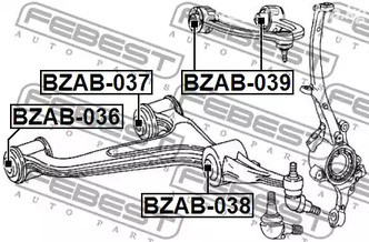 Запчасти и расходники - Сайлентблок рычага зад. MB W210 all 95> FEBEST BZAB036