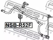 Авто тетиктер жана сарптоолору - Втулка стабилизатора переднего Nissan Teana J32R 08-13/ Murano 10-16 FEBEST