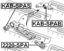 Spare Parts and Consumables - Сайлентблок рычага зад. п. KIA Shuma alI 98-04 FEBEST KABSPAB