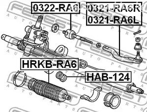 Spare Parts and Consumables - Наконечник рулевой левый FEBEST 0321RA6L