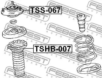 Spare Parts and Consumables - Опора амортизатора переднего Toyota Celica ZZT23# 99> FEBEST TSS067