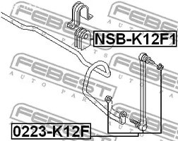 Spare Parts and Consumables - Тяга стабилизатора Nissan Micra K12E all 03> FEBEST 0223K12F