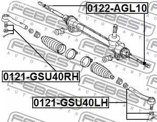 Spare Parts and Consumables - Тяга рулевая RH+LH Febest 0122AGL10