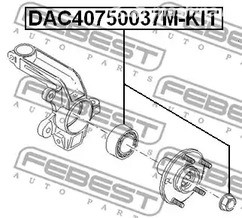 Авто тетиктер жана сарптоолору - К-кт подшипника ступ. пер. Ford Mondeo all 00> FEBEST DAC40750037MKIT