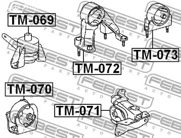 Spare Parts and Consumables - Подушка ДВС правая Toyota Picnic/Avensis Verso ACM20 01-05 FEBEST TM069