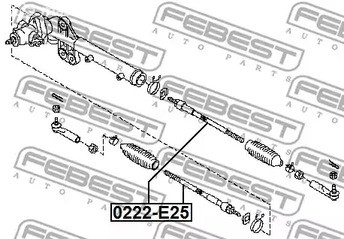 Spare Parts and Consumables - Тяга рулевая Nissan Urvan E25 01> FEBEST 0222E25