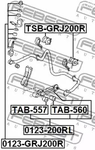 Spare Parts and Consumables - Сайлентблок задней тяги Toyota Land Cruiser 200 07> FEBEST TAB557