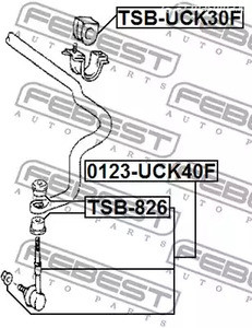 Авто тетиктер жана сарптоолору - Тяга стабилизатора переднего Toyota Tundra 3.4/4.0/4.7 99> FEBEST 0123UCK40