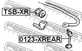 Spare Parts and Consumables - Втулка стабилизатора заднегоLexus GS 3.0i 05> FEBEST TSBXR