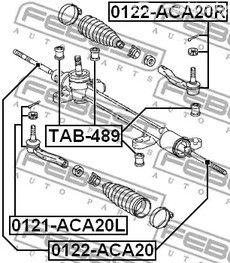 Spare Parts and Consumables - Сайлентблок рулевой рейки Toyota Isis 04-18 FEBEST TAB489