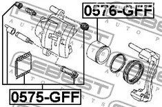 Spare Parts and Consumables - Ремкомплект суппорта тормозного переднего Mazda 323 BJ 98-04 FEBEST 0575GFF