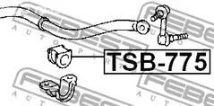 Запчасти и расходники - Втулка стабилизатора переднего Febest TSB775