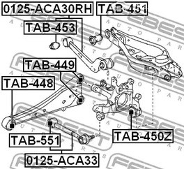 Spare Parts and Consumables - Febest_tab-551 сайлентблок задней поперечной тяги febest tab551