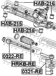 Запчасти и расходники - Тяга рулевая FEBEST 0322RE