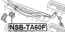 Spare Parts and Consumables - Втулка стабилизатора переднего Nissan Armada/QX56 03-15 FEBEST NSBTA60F