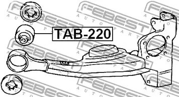 Авто тетиктер жана сарптоолору - С/блок заднего продольного рычага Febest TAB220