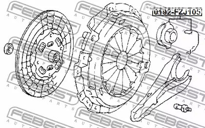 Запчасти и расходники - Подшипник выжимной Toyota Land Cruiser 100 98-07 FEBEST 0192FZJ105