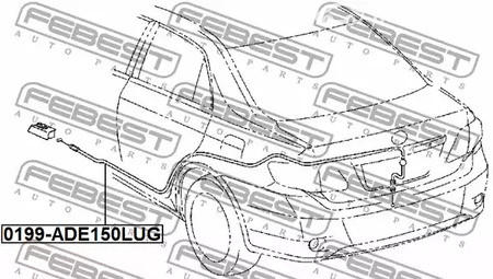 Авто тетиктер жана сарптоолору - Тросик привода багажника Toyota Corolla 06> FEBEST 0199ADE150LUG