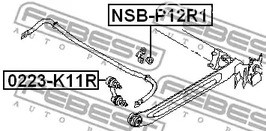 Авто тетиктер жана сарптоолору - Втулка стабил-ра зад Febest NSBP12R1