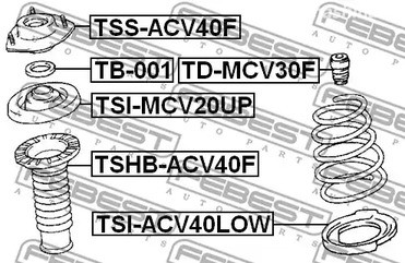 Запчасти и расходники - Опора амортизатора переднего Toyota Camry ACV3#/MCV30 01> FEBEST TSSACV40F