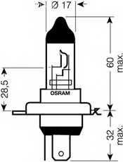 Запчасти и расходники - Автолампа_OSRAM_галоген_64193 60/55W12V OSRAM 64193