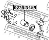 Spare Parts and Consumables - Поршень суппорта задн. с механ.d33.9 Nissan Almera FEBEST 0276N15R